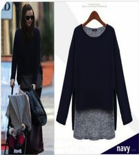 Q01 Womens Stylish 2 in 1 Long