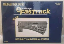 BOXED LIONEL S GAUGE R20 RIGHT HAND POINT MANUAL SWITCH AF TRAINS FASTRACK