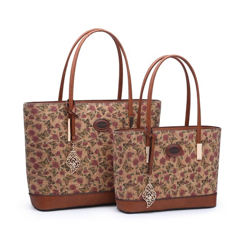 Women cork vegan wood rucksack - cork,