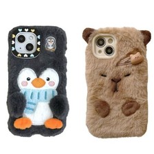 Plush Case For iPhone Samsung Warm Fluffy Cute 3D Cartoon Phone Cover Lovely Hot