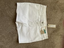 Ladies M&S White Denim Shorts