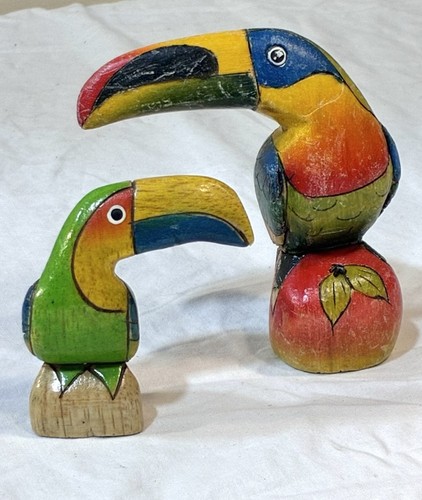 Small vintage hand carved and - vintage, hand-carved