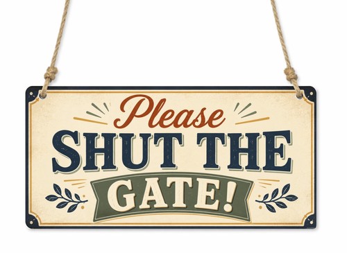 Shut the gate garden - the, fence