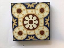 Antique Encaustic Floor Tile Nice Bright Colours In Good Used Condition