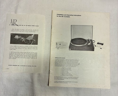 Turntable acoustic - ar,