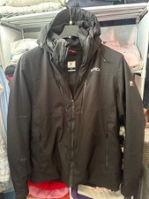 Nevica Men’s Black Ski Jacket Size L Waterproof Breathable Snowboarding Coat