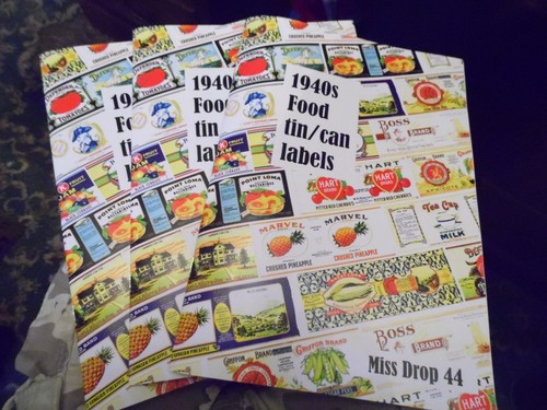 Ww2 food can labels - labels, rations