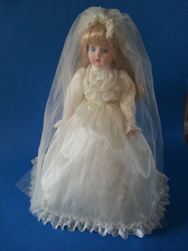Porcelain doll bride - doll,