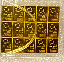 mixed  1 gram x  single combi bar  piece    24 ct gold .999  #2049