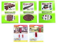 HORNBY/METCALFE 'OO/N' GAUGE LOT OF 5 ASSORTED CARD CONSTRUCTION KITS / SCENERY