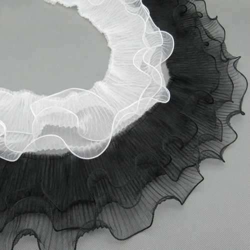 Ruffled pleated tulle - ruffled,