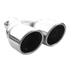 Twin Exhaust Tip Trim Pipe Tail Muffler for BMW 5 Series F10 E34 E39 X3 F25