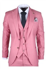 Men's 3 Piece Pink Tailored