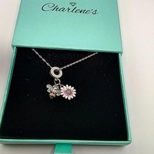 Bee and flower 925 Silver