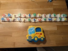 Leap Frog Fridge Phonics Magnetic Alphabet ABC SCHOOL BUS 26 Letters Tested