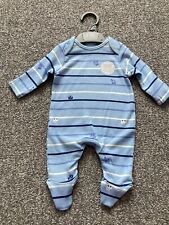 BNWOT 12-18 Months Mothercare Blue Transport Sleepsuit