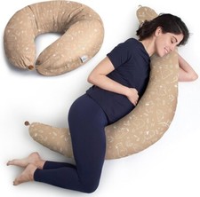 Niimo XXL Pregnancy Pillow & Nursing Pillow - 2-in-1 Design BEIGE FOREST 200X70