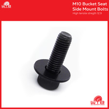 Motorsport Bucket Seat Side Mount Black High Strength M10 Bolts and Washers x4
