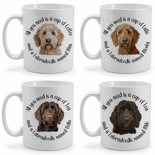 Personalised mug labradoodle - mug,