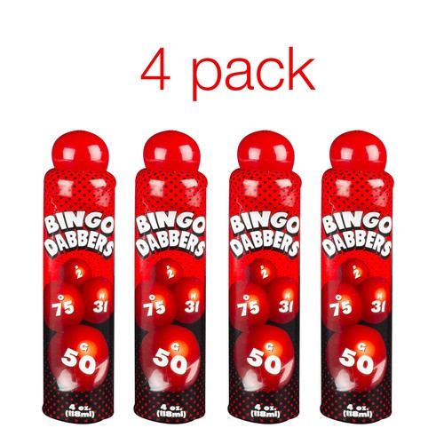Pack red bingo dabbers - bingo,