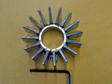 1 3/4" FINNED POLISHED ALLOY EXHAUST CLAMP BSA TRIUMPH  NORTON TRITON CAFE RACER