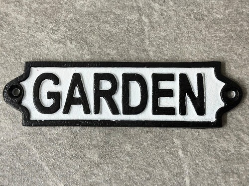 Garden sign cast iron gate - garden,