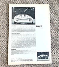 EAGLE SS - FRAMEABLE COLLECTIBLE CLASSIC KIT CAR MANUFACTURER + MODEL REVIEW