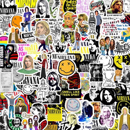 125 rock stickers lot heavy - rock,
