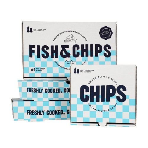Printed fish chip food - chip,