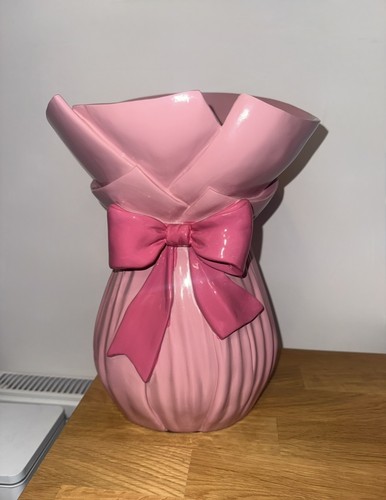 Maxx pink bow vase large - pink,
