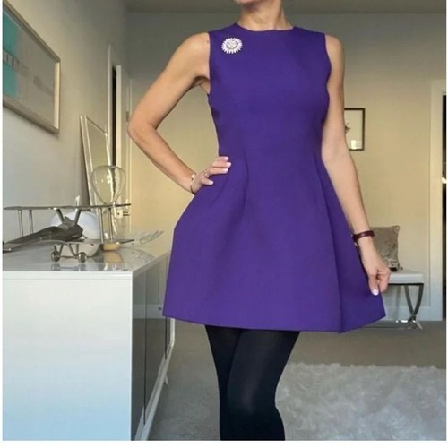 Zara purple voluminous scuba - purple,