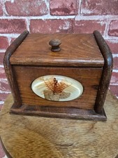 Antique Oak Small Recipe Box /