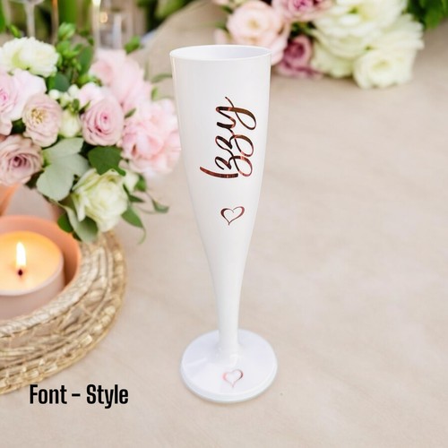 Personalised white champagne - white,