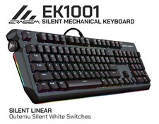 Erasem EK1001-SL Silent Mechanical Keyboard - Full Size - Silent Linear Switches