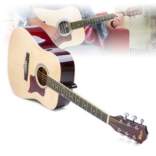 MAX SoloJam Western Guitar Pack Natural - Ideal Beginner Acoustic Guitar