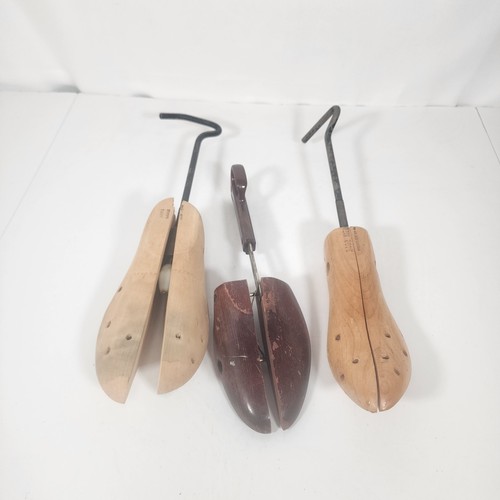 Vintage wooden shoe trees - wooden,