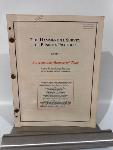 The hammermill survey - hammermill, of