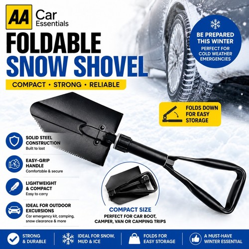 Foldable snow shovel - shovel, car