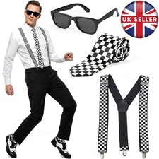 Mens 80s Ska TwoTone Kit Tie