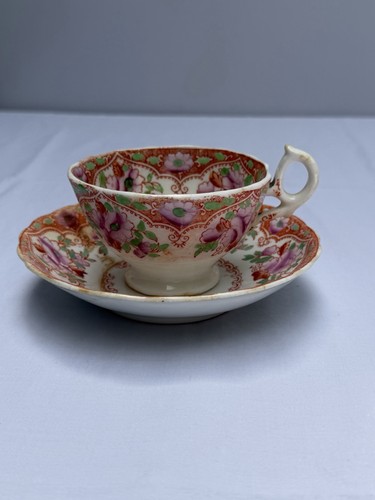 Antique english floral teacup - antique,