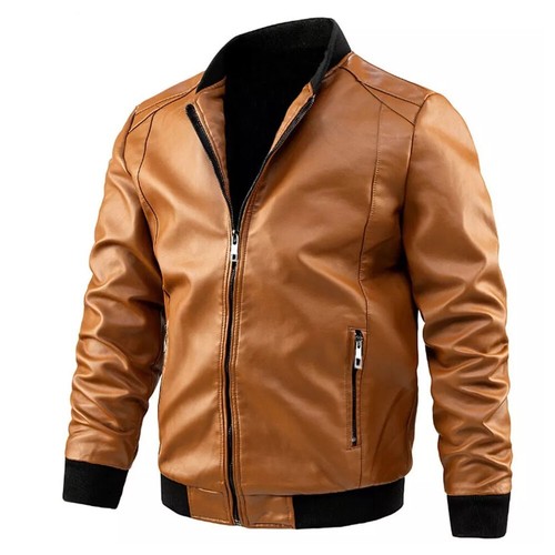 Mens real leather - leather, jacket