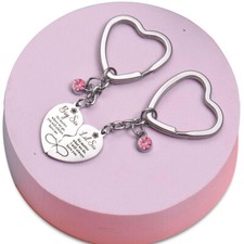 Sister Matching Heart Keyring