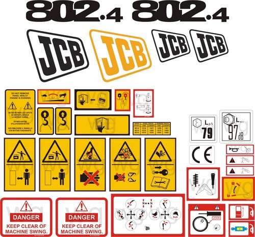 Jcb 802 mini digger decal - mini,
