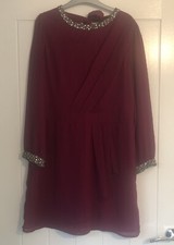 Red Herring Long Sleeved Purple Dress Size 16