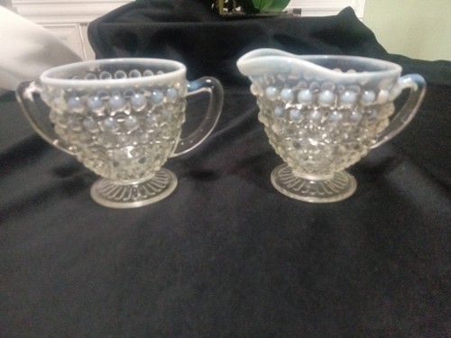 Vintage fenton creamer sugar - fenton,