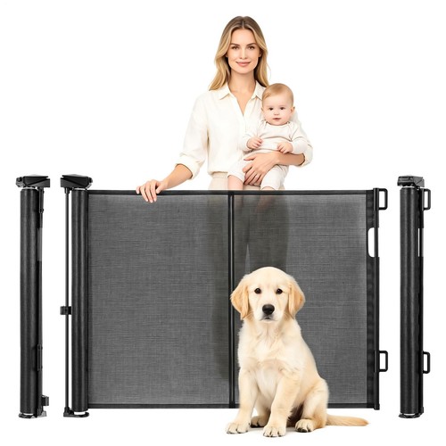 Retractable pet dog gate - dog,