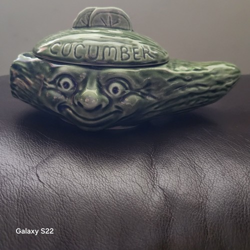 Vintage cucumber pot with lid - pot,