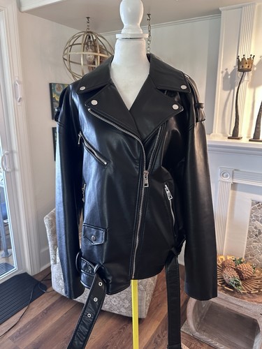 Nwot zara moto vegan leather - zara,