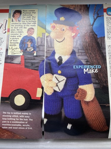 Postman pat toy knitting - postman,