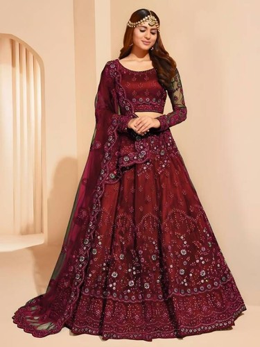 Lehenga choli maroon bollywood - choli,
